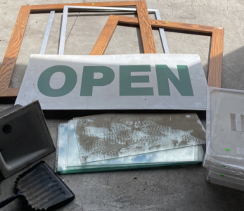 Glass Shelves, Frames, Open Sign, Sink and More