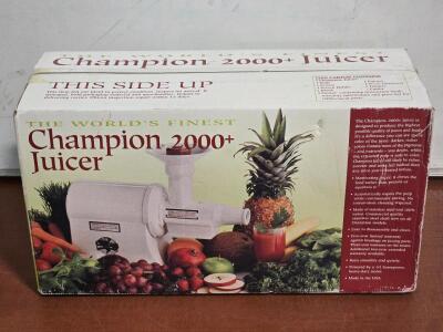 The World's Finest Champion 2000+ Juicer (Original Unopened Box)