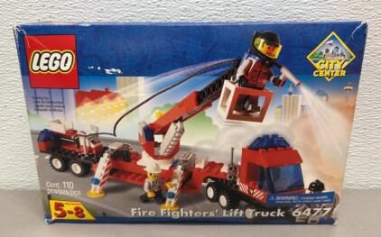 Vintage Lego City Center Fire Truck Set 6477 With Original Box