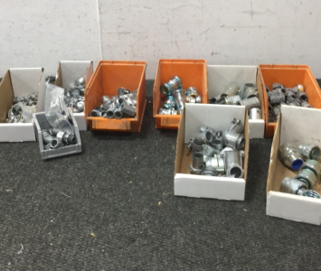 (9) Bins Of Various Electrical Connectors