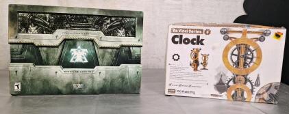 (1) StarCraft II: Wings of Liberty Collector's Edition Set & (1) Academy Plastic Model Co, DaVinci Series Clock