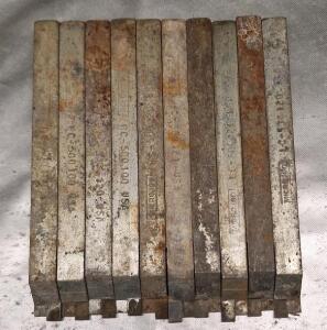 Lot Of (10) Carbide Tipped Tooling Bits