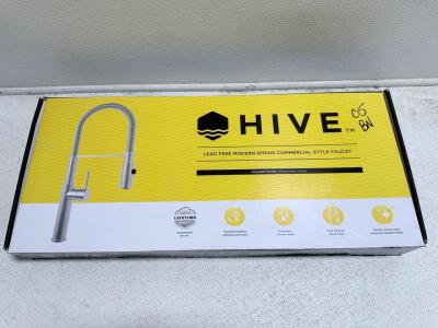 Hive H-KF005-BN Brushed Nickel Lead Free Spring Faucet, Dual Function