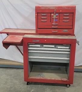 (1) Vintage Waterloo "All American" Rolling Toolbox