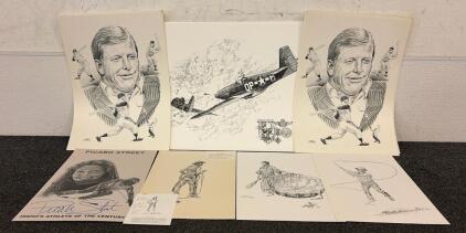 Assortment Of Reprinted Posters Including Babe Ruth Poster, Olympic Alpine Skier Picabo Street, P-51 Mustang In A Dogfight, And So Much More!!