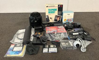 (1) Plantronics Telephone Headset, Nightingale Conant The Automatic Millionaire By David Bach, Camera Lenses, And So Much More!!