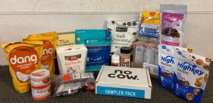 Liquid IV Electrolyte Drink Mix, Starbucks Refreshers, Protein Bars And Cookies, Popcorn, Coconut Chips, Crackers, Chocolates And More