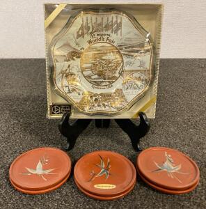 Vinatge Glass Souvenir Dish From The 1974 World's Fair (Expo '74)