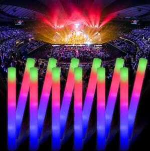 100+ Foam Glow Sticks (Batteries Included) For Weddings, Parties, Outdoor Camping And More