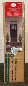 2 Pack 3.5 Prelit Porch Christmas Trees