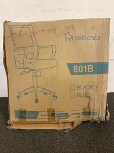 New In Box Black Neo Rolling Desk Chair