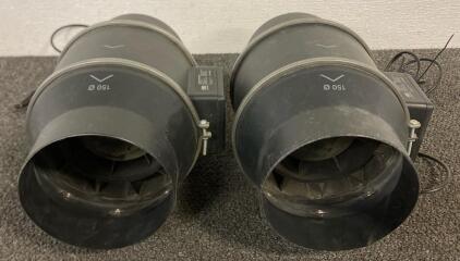 (2) AC Infinity Cloudline Series Inline Duct Fans