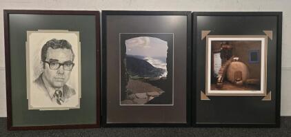 (3) Framed Pictures 25" x 19"