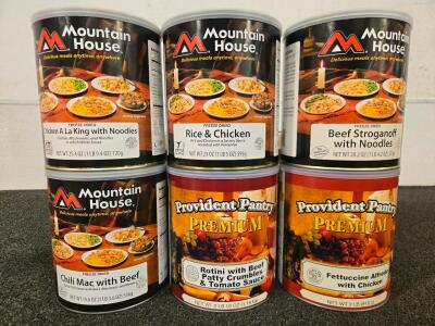 (6) Various Dinner Food Storage Cans