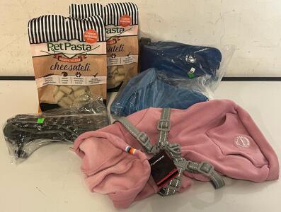 Dog Treats, Dog Coat W/ Harness, Dog Leash For 1-2 Dogs & More