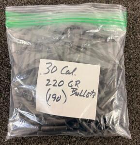 (190) .30 220 GR Bullets
