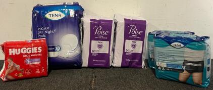 Women&rsquo;s Pads, Overnight Pads, Disposable Underwear & Children&rsquo;s Diapers