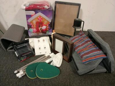 7' Inflatable Santa Visiting Ginger Bread House, (2) Cat Mats, 3000MAh Vacuum Cleaner Replacement Battery ，Compatible For Miele Triflex+ HX1 Series, Dog Car Seat, Wax Melting Lamp, Picture Frames 13" x 17", And More!