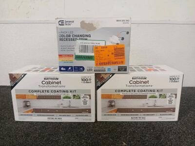 (2) Cabinet Coating Kits & Color Changing Recessed Trim Kit.