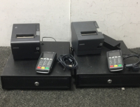 (2) Credit Card Readers (2) Cash Drawers (2) Reciept printers