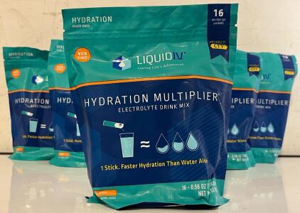 (6) Packs Of Liquid IV Hydration Multiplier Electrolyte Powder Drink Mix