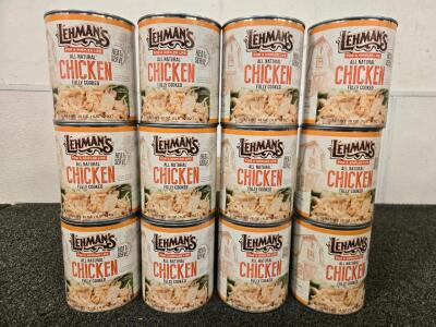(12) 1 LB Lehmans Cooked Chicken Cans