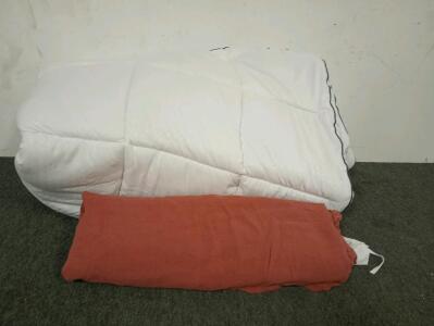 78" x 80" Fluffy Mattress Topper, Twin Size Burgundy Sheet