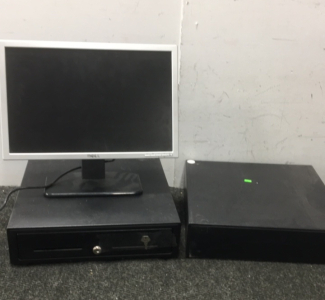 (1) Dell Monitor And (2) Cash Drawers With Keys