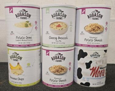 Survival Food- (6) Augason Farms #10 Cans Sealed
