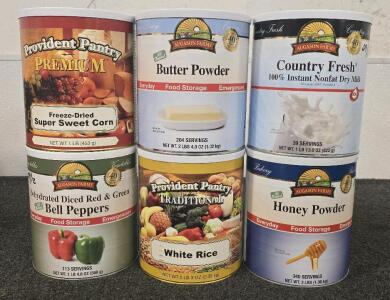 Survival Food- (6) Cans Of Assorted Foods Sealed
