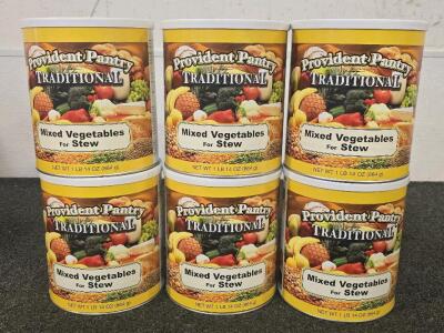 Survival Food- (6) Cans Of Mixed Vegetables For Stew