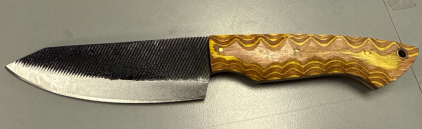 9&rdquo; Forged Farrier File Skinner Knife W/ Custom Wood Handle