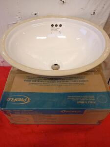 ProFlo Holyoke Undermount Sink 17" White Vitreous Chine New In Box PFHL1714UWH