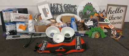 Variety Of Household Decor & Home Improvement Items Including Hardbox Case For Skullcandy Headphones, 40 Oz Travel Mug, Purrfect Portal Cat Door, & More
