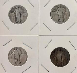(4) Standing Liberty Quarter Dollar - 90% Silver