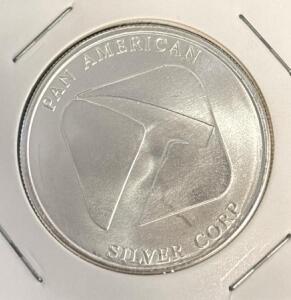 Troy 1oz .999 Fine Silver Pan American Silver Corp Coin