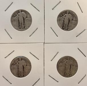 (4) Standing Liberty Quarter Dollar - 90% Silver