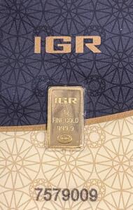1G IGR .999.9 Fine Gold