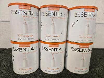 (6) 2lb 2oz Cans of Dried Milk