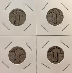 (4) Standing Liberty Quarter Dollar - 90% Silver