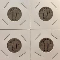 (4) Standing Liberty Quarter Dollar - 90% Silver