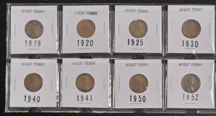 (8) 1919-1952 Wheat Pennies