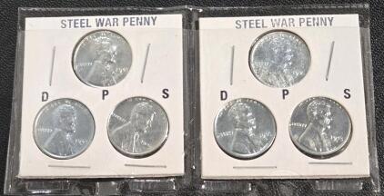 (6) 1943 Steel War Pennies