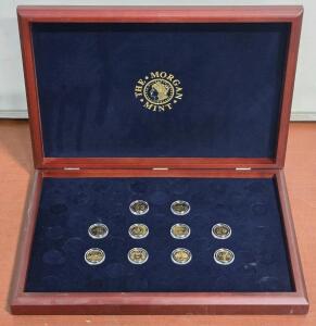 The Morgan Mint Statehood Gold Layered Edition Case w/ (10) Coins