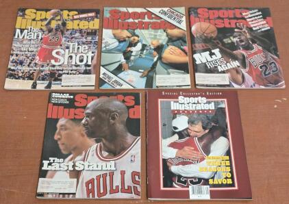 (5) 1990s Sports Illustrated Magazines Featuring Michael Jordan