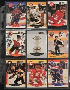 (9) 1990 NHL Pro Set: Mario Lemieux, Mark Messier & More!