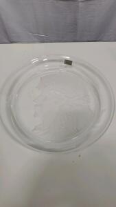 Mikasa Crystal Plate with Woman's Profile Design, Made in Japan