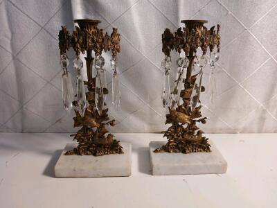 Vintage Brass Girandole Candle Stick Holder