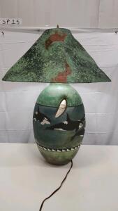 Vintage Handmade Lamp Of Orcas 37"x28"