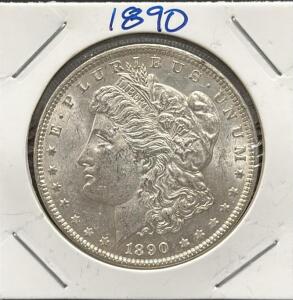 1890 Morgan Dollar, United States, Silver Composition, No Mint Mark